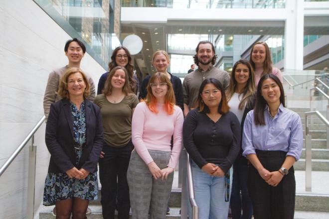Dr. Linda Penn and her current cohort of lab members.
