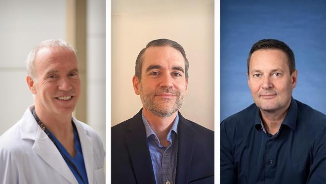 Headshots of researchers Dr. Granton, Novitzky Basso and Mattsson (L-R)