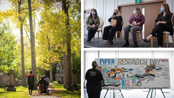 Collage of pictures from Research Day