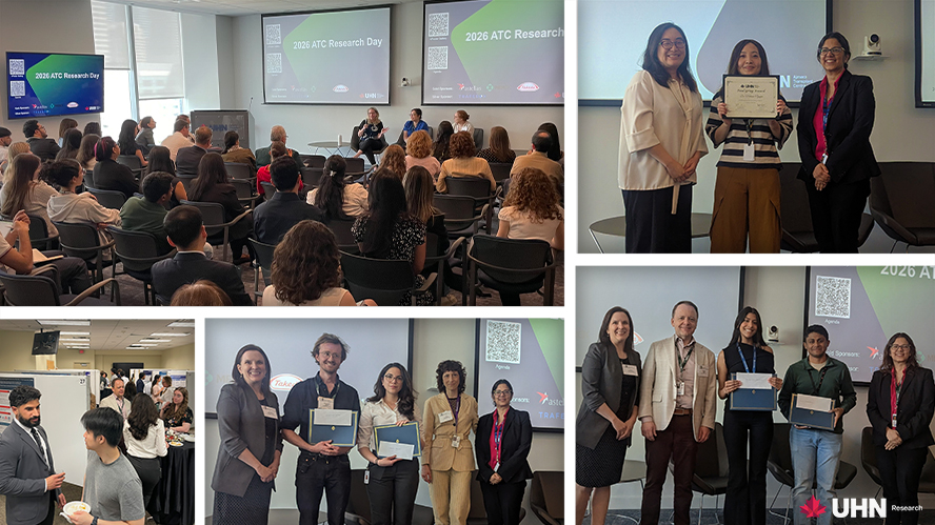 Collages of image from UHN's Ajmeria Transplant Research Day
