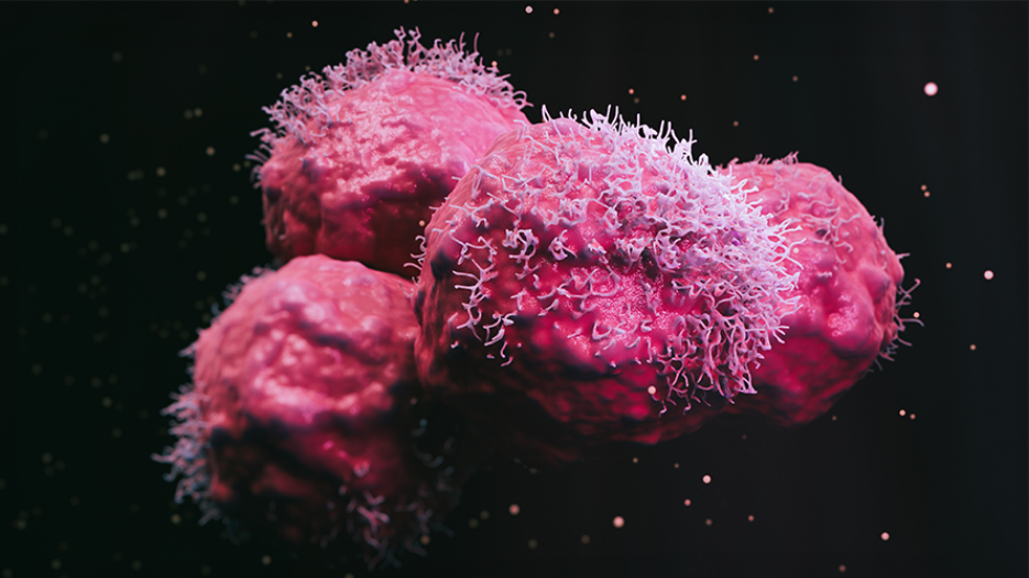 Illustration of a group of cancer cells