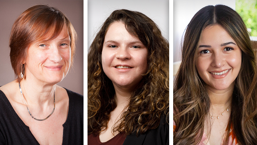 (L-R) Dr. Arlene Astell, KITE Affiliate Scientist, and DATE Lab team members Erica Dove and Juanita Atton are exploring how digital technologies can benefit people with dementia.