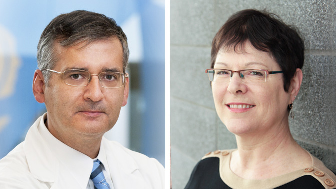 (L-R): Dr. Andres Lozano and Dr. Mary Pat McAndrews