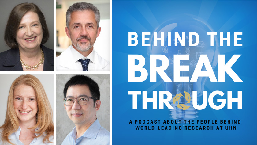 Hear from UHN scientists Drs. Joan Wither (top-left), Brad Wouters (top-right), Gang Zheng (bottom-right), Beate Sander (bottom-left) and others on how UHN is advancing medical science in these weekly podcasts.