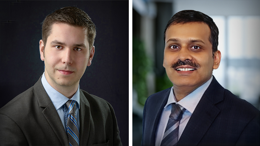 (L-R) Dr. Brian Ballios at the Donald K. Johnson Eye Institute, and Dr. Ajoy Vincent at The Hospital for Sick Children. 