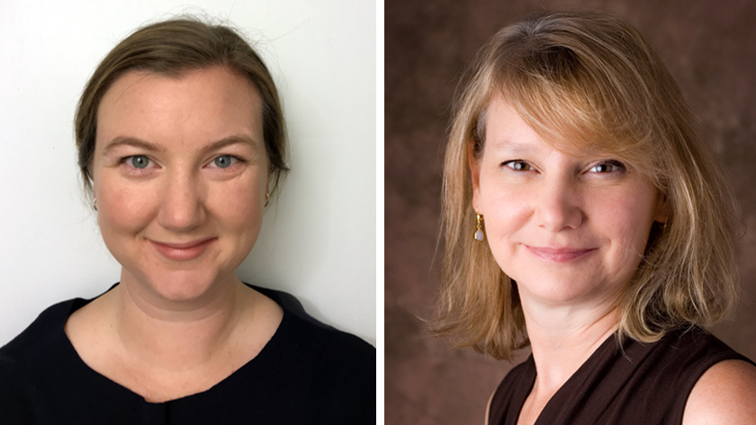  (L-R) Dr. Kaitlyn Price, a former PhD student in Dr. Barr's lab, and Dr. Cathy Barr, a Senior Scientist at the Krembil Brain Institute. 