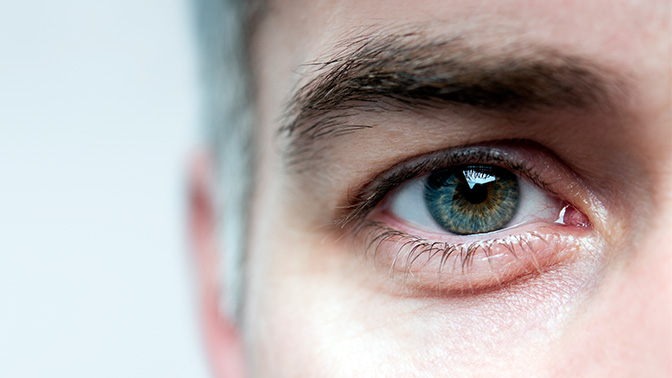 The cornea is the clear outermost layer at the front of the eye. In addition to protecting the eye, the cornea plays an important role in vision by helping to focus light. 