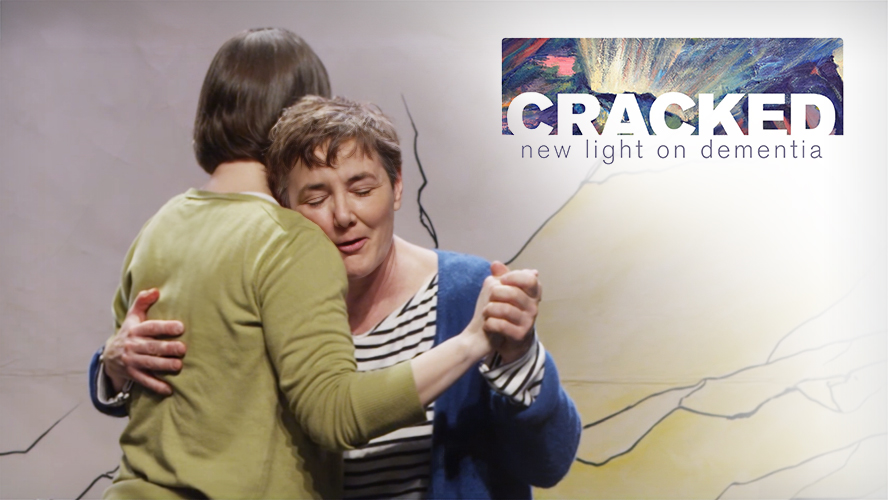 Cracked: new light on dementia' sheds light on society's negative view of dementia and inspires alternative perspectives. (L-R) Actors, Lori Nancy Kalamanski and Mary Ellen MacLean. Photo by Kelly Kruschel.