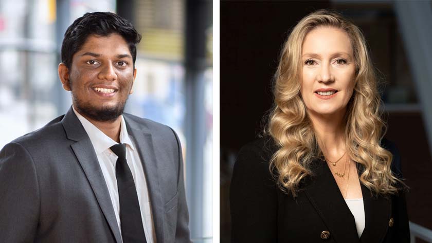 (L-R) Arunan Selvarajah, MSc graduate from Dr. Andrade's lab and first author of the study, and Dr. Danielle Andrade, Clinician Investigator at the Krembil Brain Institute, Medical Director of the Epilepsy Program and Director of the Adult Genetic Epileps