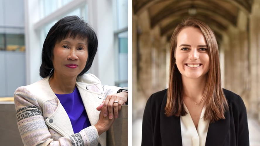 (L-R) Drs. Frances Chung, Krembil Clinician Investigator, and Linor Berezin, Anesthesiology Resident at the University of Toronto.