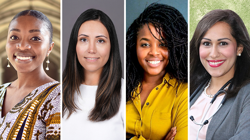 (L-R) Livestream host and moderator Dr. Chika Stacy Oriuwa and panelists Drs. Tina Felfeli, Nikita Looby and Nardin Samuel.