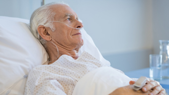 When fibrosis affects the lung, the tissue stiffens and prevents oxygen uptake into the body; as a result, those affected often require oxygen therapy (pictured).