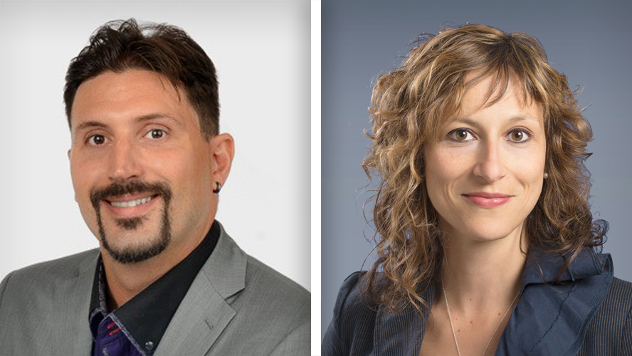 (L-R) Drs. Sergi Clotet-Freixas, a previous postdoctoral researcher in Dr. Ana Konvalinka's lab, and Ana Konvalinka, Senior Scientist at the Toronto General Hospital Research Institute.