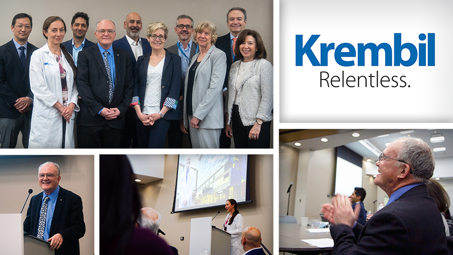 Photos from the Don Weaver Symposium. Top left photo (L-R): Drs. Al Jin, Gelareh Zadeh, Mohit Kapoor, Donald Weaver, Jaideep Bains, Valerie Wallace, Brad Wouters, Barbara Tate, Kevin Smith and Susan Dillon.