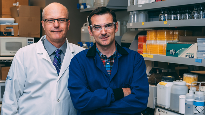 Dr. James Eubanks (left) and Dr. Mark Reed (right) are partnering with the Toronto Innovation Acceleration Partners to develop a new treatment for Rett syndrome.