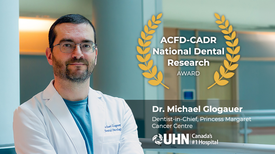 Image of Michael Glogauer with institutional logos overlay.