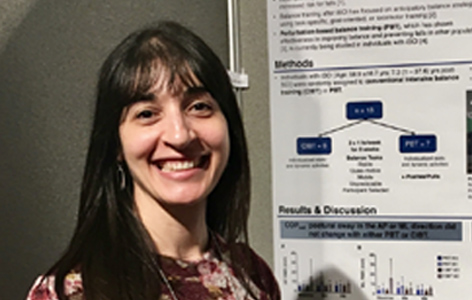 Conference attendee and Postdoctoral Fellow, Dr. Olinda Habib Perez, works under the supervision of Dr. Kristin Musselman at KITE, Toronto Rehabilitation Institute - Lyndhurst Centre. Her research studies the effects of intensive balance training in indiv