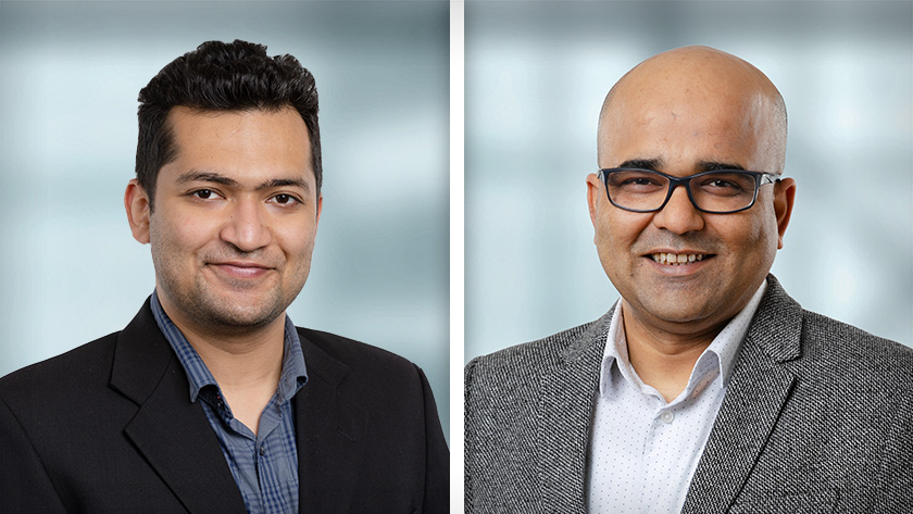 (L-R) Pratik Mishra, a graduate student in Dr. Khan's group and the lead author of the study; Dr. Shehroz Khan, Scientist at KITE Research Institute and senior author of the study.