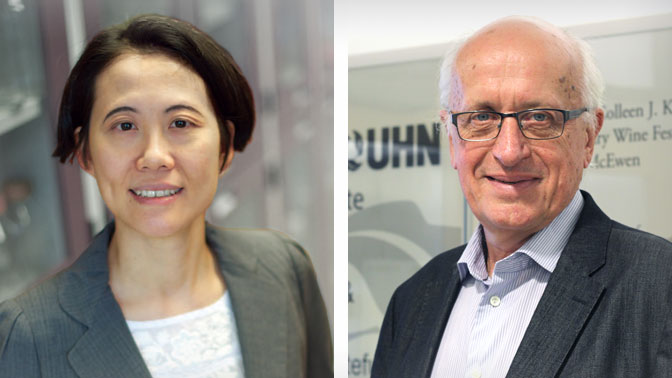 Drs. Lillian Siu (L) and Gordon Keller (R).