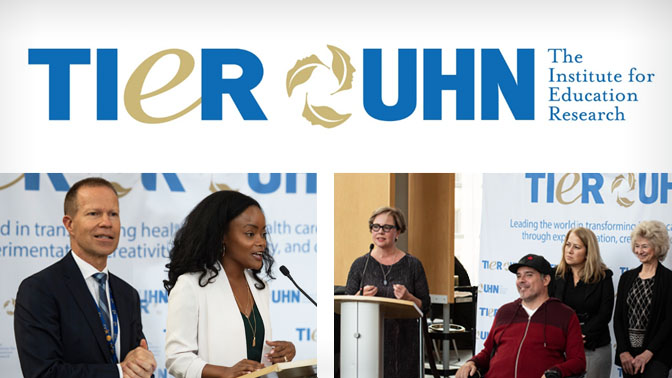 (Left to right): Institute Director Dr. Brian Hodges, Scientific Director Dr. Nikki Woods and Applied Research Director Dr. Ann Russell speak at the launch event on September 12, 2019.