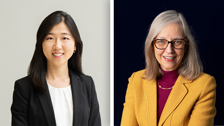 (L-R) Sallie Han, MD student at the University of Toronto and previous research student under Dr. Joyce Nyhof-Young, and Dr. Joyce Nyhof-Young, Education Investigator at The Institute for Education Research and senior author of the study.