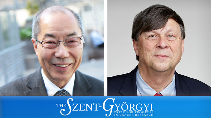 (L) Dr. Tak Mak, Princess Margaret Cancer Centre Senior Scientist, and a University Professor at the University of Toronto; (R) Dr. Mark Davis, Director of the Stanford Institute for Immunology, Transplantation and Infection, and Investigator at the Howar