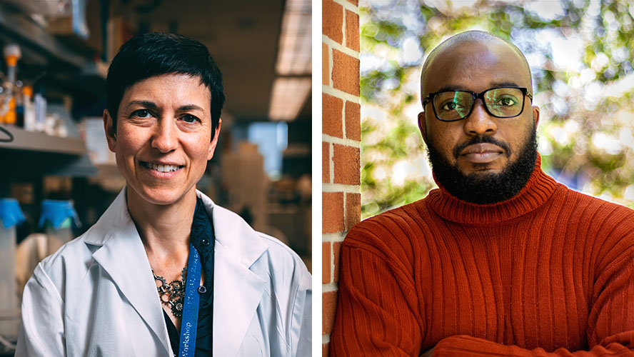 (L-R) Dr. Carmela Tartaglia, senior author of the study, and Miracle Ozzoude, first author of the study.