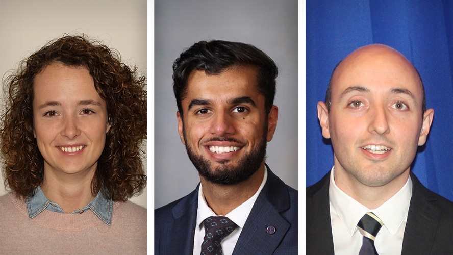 (L-R) Dr. Marine Van Hollebeke and Dr. Karan Chohan, co-first authors of the study; Dr. Dmitry Rozenberg, senior author of the study.