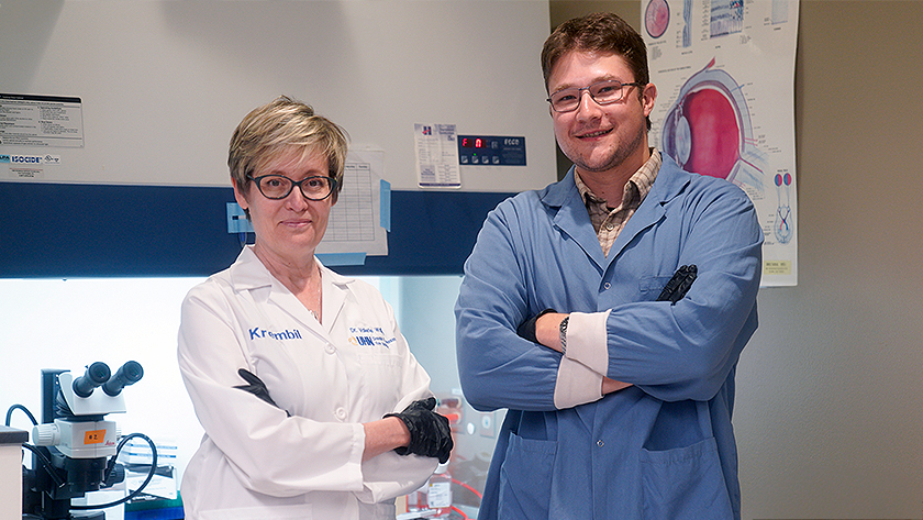 Dr. Valerie Wallace (left) is Co-Director and Senior Scientist at the Donald K. Johnson Eye Institute. Dr. Nenad Pokrajac (right) is a postdoctoral researcher in Dr. Wallace's lab.