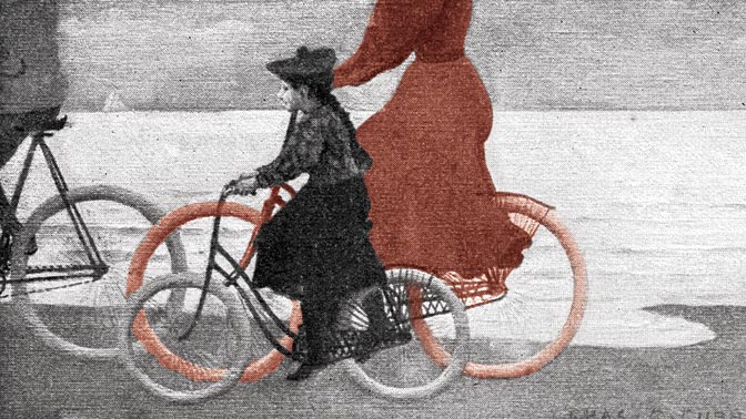 Bicycle face is a now discredited disorder that was first coined in 1897 to describe the dangers of bicycling', which included distorted facial expressions, wrinkles and bulging eyes.
