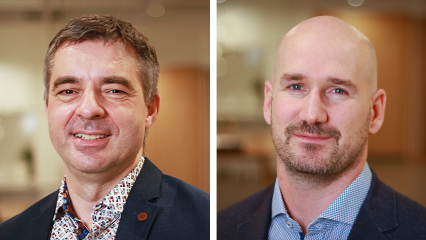 Gert Wieland (left), Business Intelligence Manger, and Christopher King (right), Senior Business Analyst, led the development of the UHN Business Hub. 
