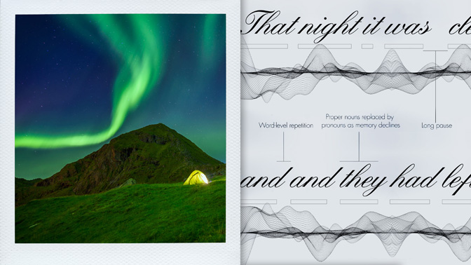 Using a short recording of users verbally describing of an image, the WinterLight platform can analyze over 400 speech features to assess a person's mental function.