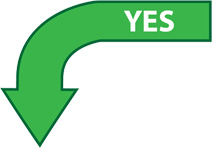 Down arrow containing YES